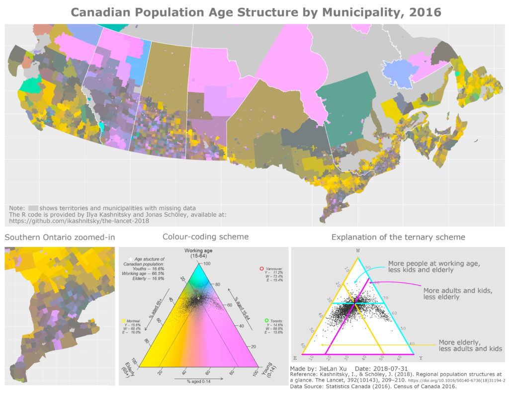 2016 Canada age structure map